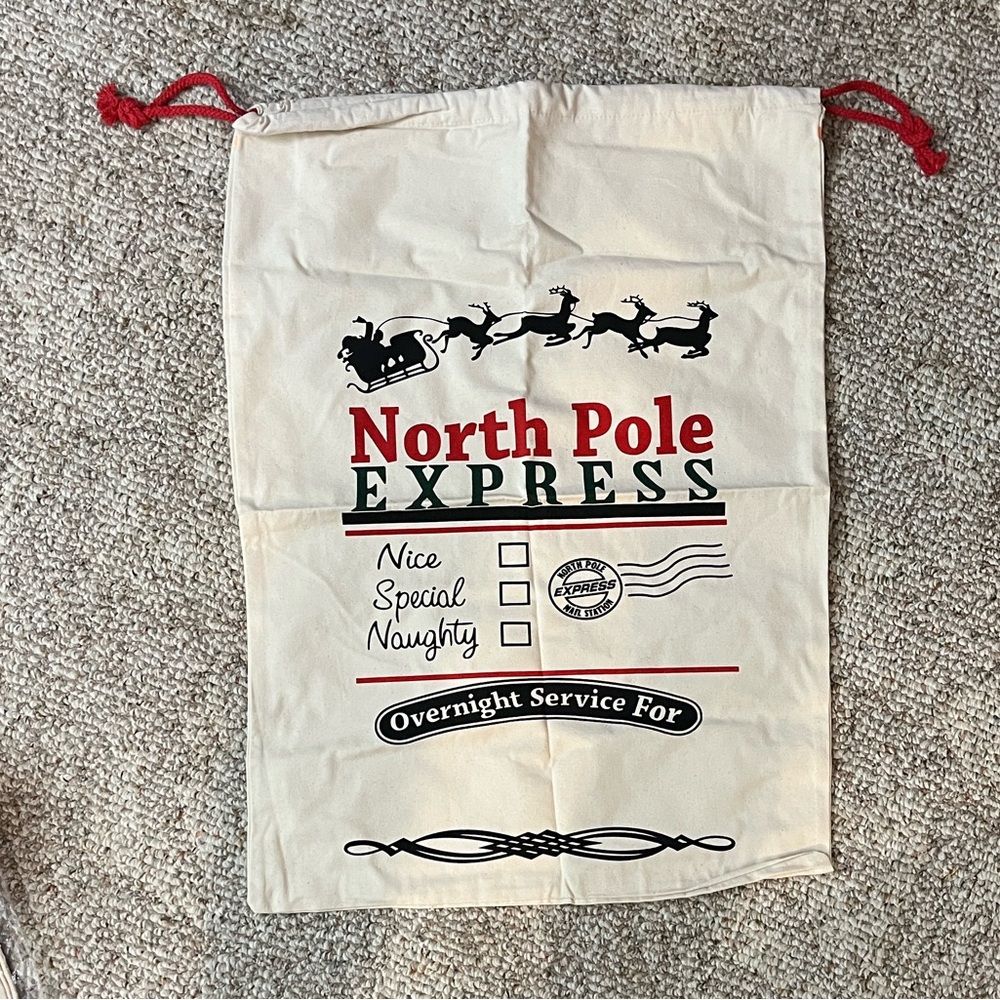*North Pole Express X-Large Cloth Santa Sack